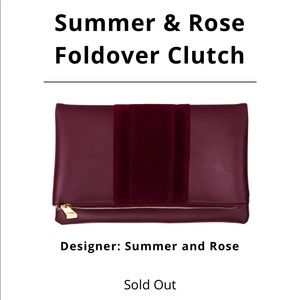 BNWT Summer and Rose Foldover clutch